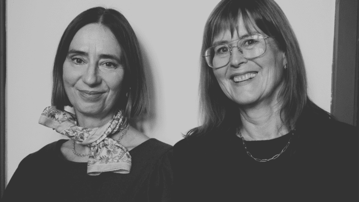 Professional Writing Academy founders Christina and Susannah (black and white)